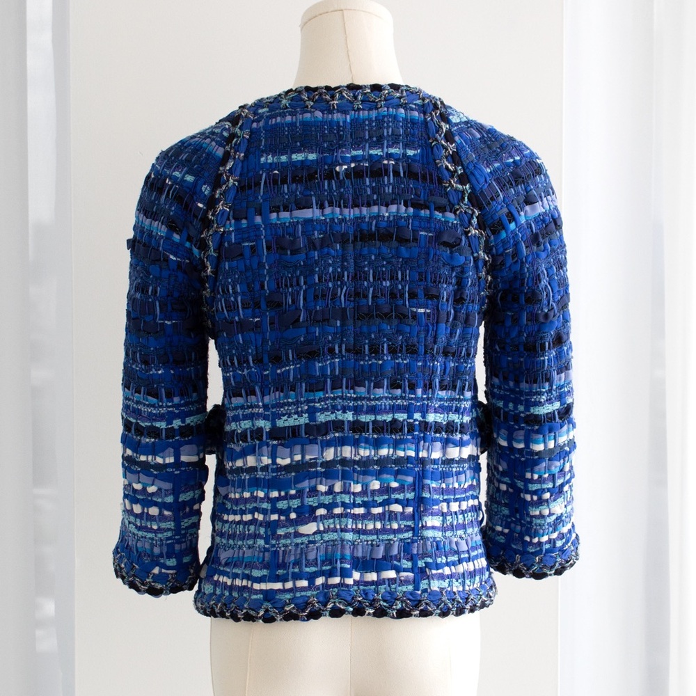 Chanel Cruise 2018 Greece Blue Gold Owl Lesage Fantasy Tweed 18C Jacket - Picture 16 of 16